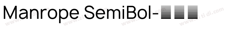 Manrope SemiBol字体转换
